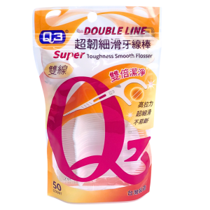 Q3超韌細滑雙線牙線棒 50支