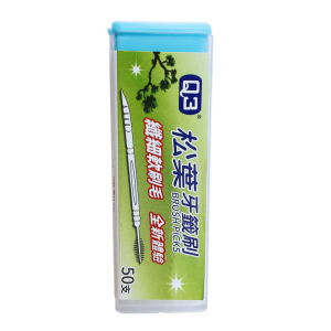 Q3松葉軟毛塑膠牙籤 攜帶盒50支