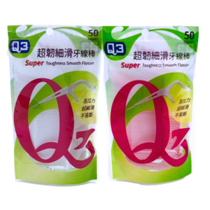 Q3超韌細滑單線牙線棒 50支