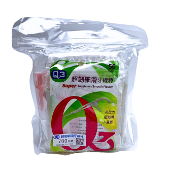 Q3超韌細滑單線牙線棒 700支